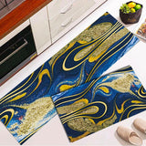 2 pcs set Kitchen , Bathroom ,HomeDecor Anti-Slip Absorbent Mat & Runner (K6)