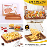 2 Piece Set Non-Stick Crisping Tray Square