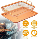 2 Piece Set Non-Stick Crisping Tray Square