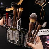 3 Grid Acrylic Makeup Brush Organizer