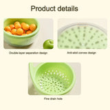 Food Organization Drain Basket Double Layer Multifunctional Draining Bowl