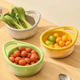 Food Organization Drain Basket Double Layer Multifunctional Draining Bowl