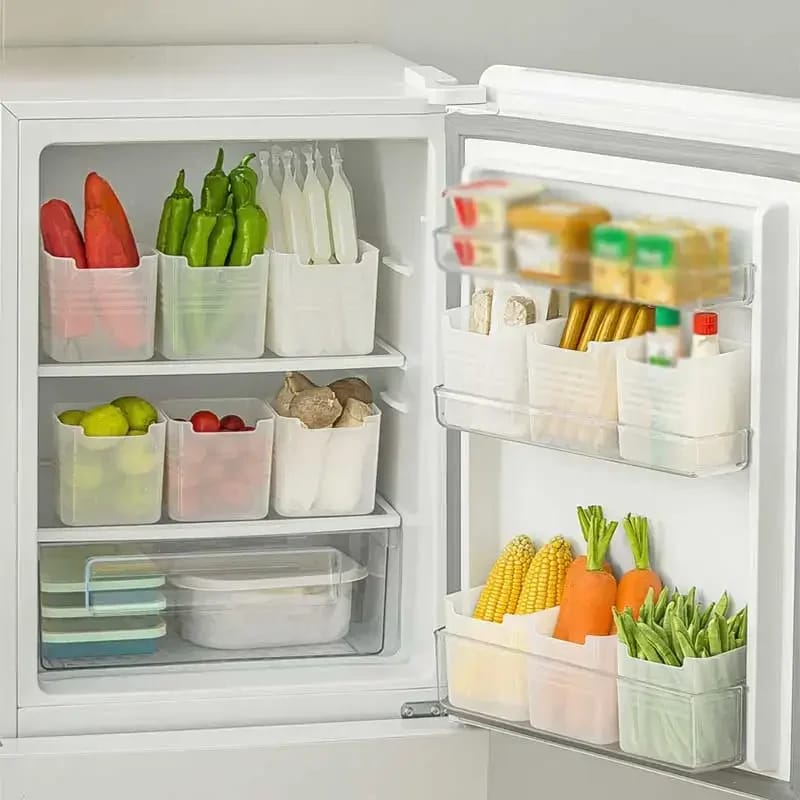 4PCS Refrigerator Storage Boxes Food Fresh Organizer