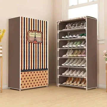 7 Layers Zipped Cover Shoe rack