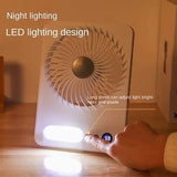 Slim Foldable Led Fan, Small Night Light Fan