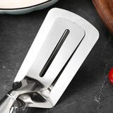 Stainless Steel Multi-functional Fish Frying Food Clip Simple Style with Non-slip Handle