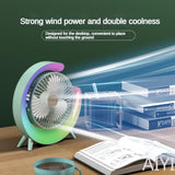 Multifunctional  desktop portable fan with Colorful  light