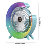 Multifunctional  desktop portable fan with Colorful  light