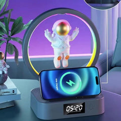 Led Astronaut Atomsphere Lamp Speaker And Wireless Charger