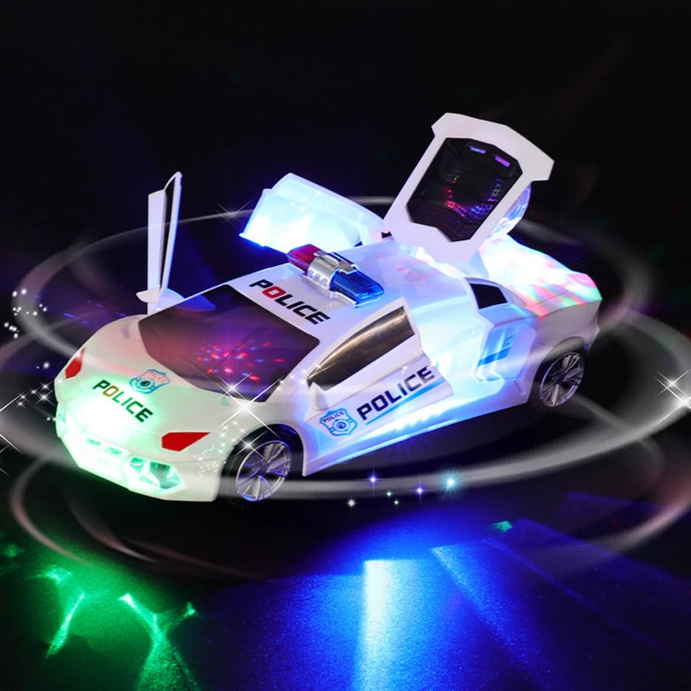 Electric Dancing Deformation Police Car Toy