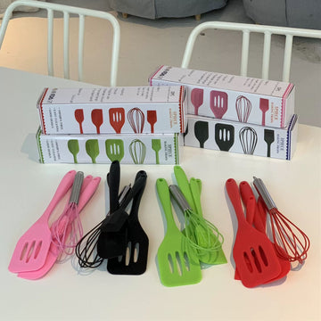 5 Pcs Kitchen Utensils Silicone Spatula Set