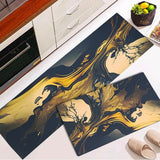 2 pcs set Kitchen , Bathroom ,HomeDecor Anti-Slip Absorbent Mat & Runner (K25)