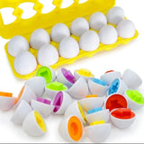 12PCS Baby’s Eggs Matching Game, Shape Matching Toys Egg For Kids