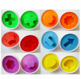 12PCS Baby’s Eggs Matching Game, Shape Matching Toys Egg For Kids