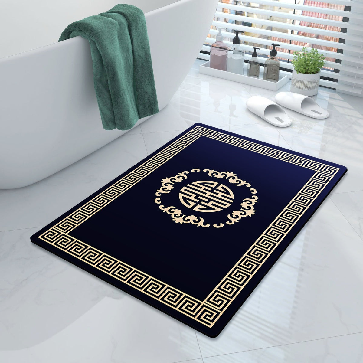 Magical Water Absorbent Anti-Slip Bathroom Mat  (M6)