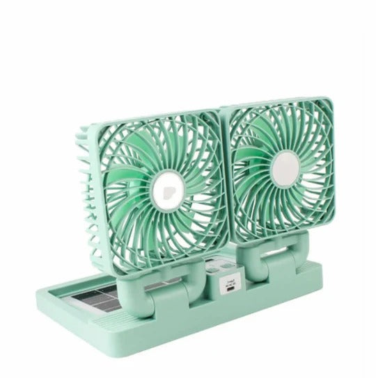 Mini Solar Panel Fan, Rechargeable Foldable Outdoor Fan