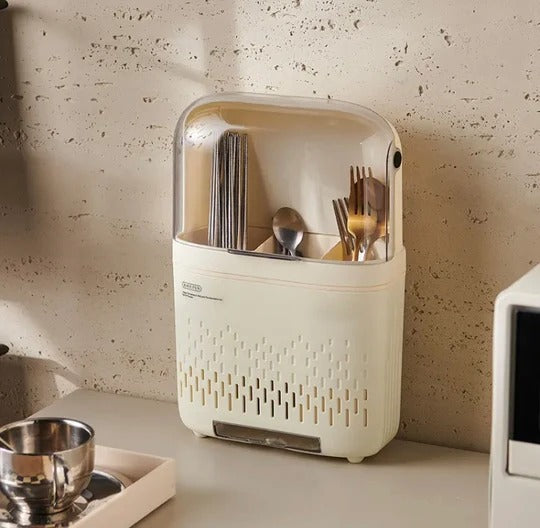 Wall Mounted Storage Rack, Cutlery Drain Rack Organizer