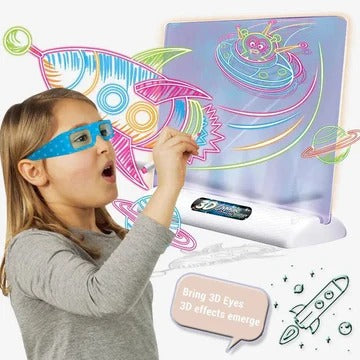 3D Luminous Small Cell Drawing Board, LED Drawing Building Game