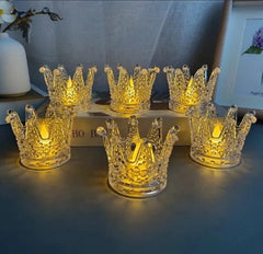 (pack of 3) Stylish Crown Shaped Candle Light