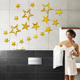 26 pcs Star Acrylic Mirror Wall Decals