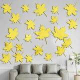 22 pcs Acrylic Maple Leaf Wall Decals