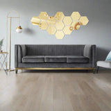 12 pcs Acrylic Hexagon Mirror Wall Decals