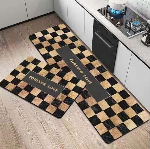 2 pcs set Kitchen , Bathroom ,HomeDecor Anti-Slip Absorbent Mat & Runner (i11)