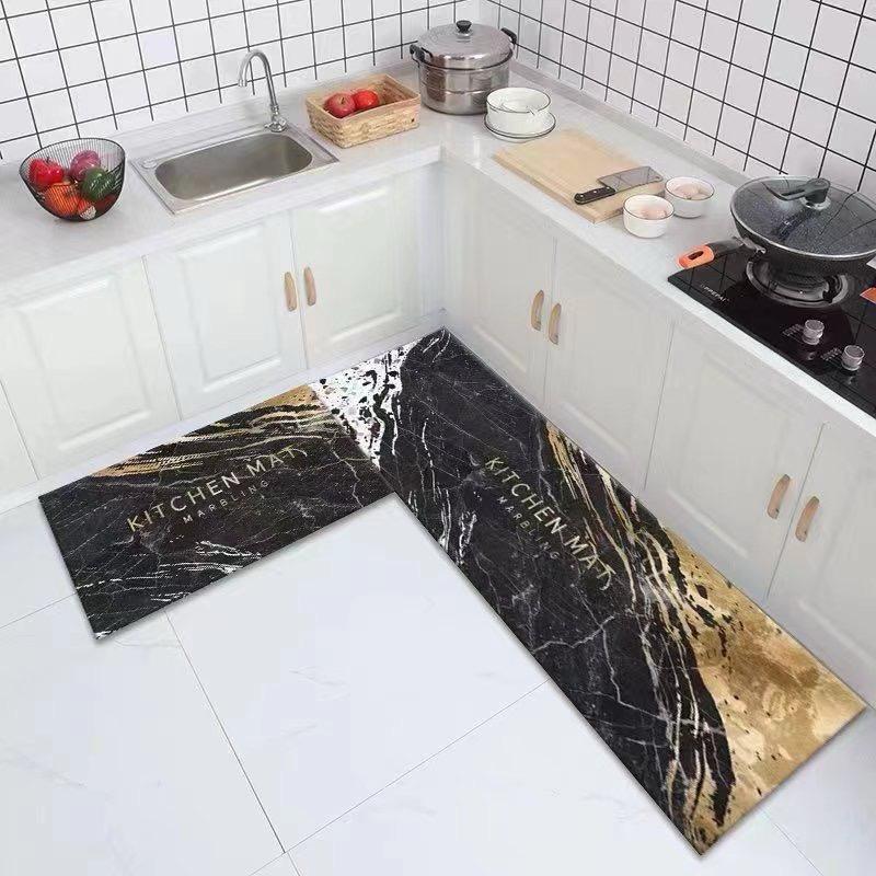 2 pcs set Kitchen , Bathroom ,HomeDecor Anti-Slip Absorbent Mat & Runner (i14)