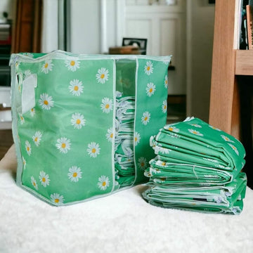 3 Pcs 110GSM Cloth Storage Bag  (Green)