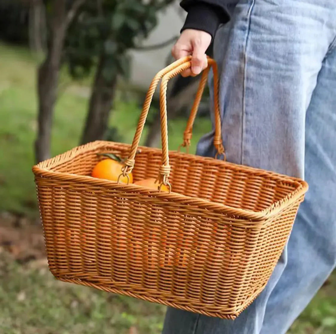 Woven Picnic Storage Basket