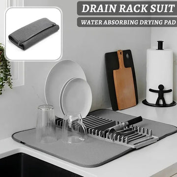 Multipurpose Drain Mat with Dish Stand