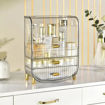 Desktop Transparent Cosmetic Storage Box Regular