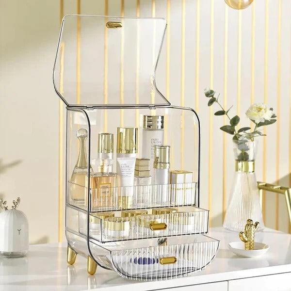 Desktop Transparent Cosmetic Storage Box Regular