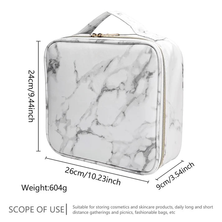 Travel Makeup Cosmetic Organizer - White-2101