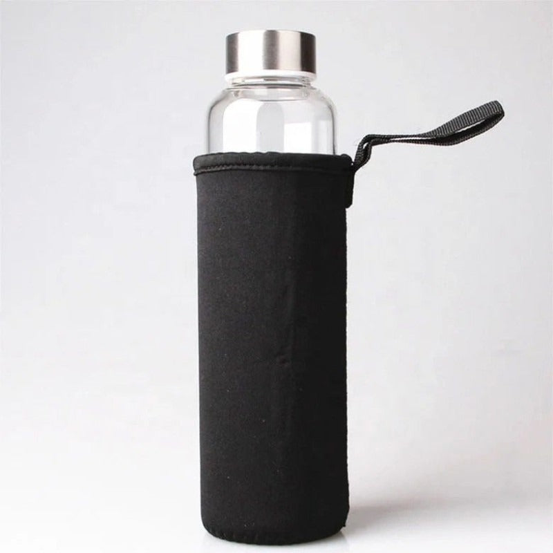 Bottle Glass Water Bottle with Cover Bag