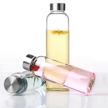 Bottle Glass Water Bottle with Cover Bag