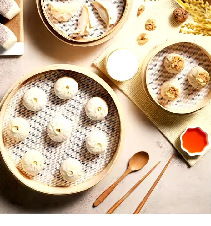 Round steamer mash pad durable thickened reusable silicone (pack of 3)