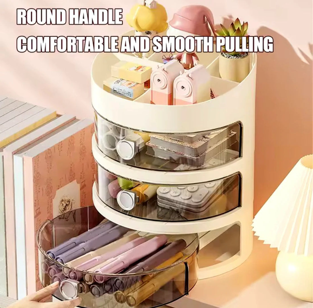 3 Layer Round Jewellery Storage Box