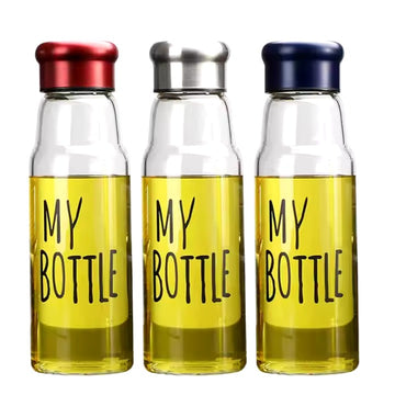 Glass bottle with pouch 550ml
