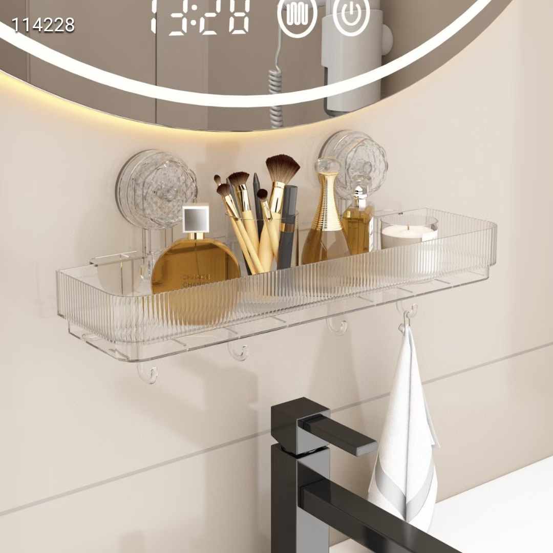 Acrylic Washroom rack straight wall Adhesive