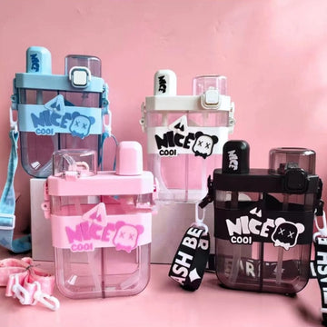 2 Separate Compartments Water Bottles