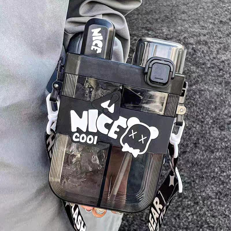 2 Separate Compartments Water Bottles