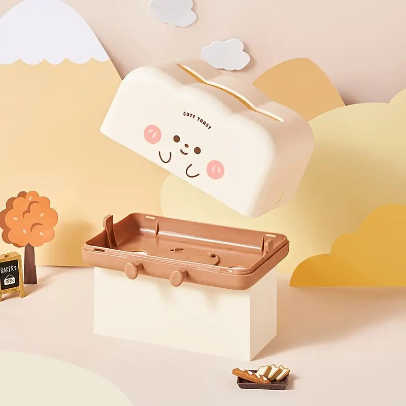 Cute Toast Tissue Box