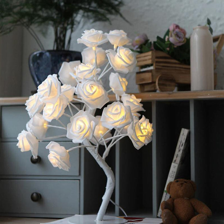 White Flower Tree Stand Light