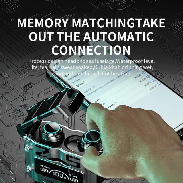 M25 WIRELESS HEADPHONE BLUETOOTH 5.2 MAGNETIC EARBUDS TOUCH CONTROL NOISE REDUCTION