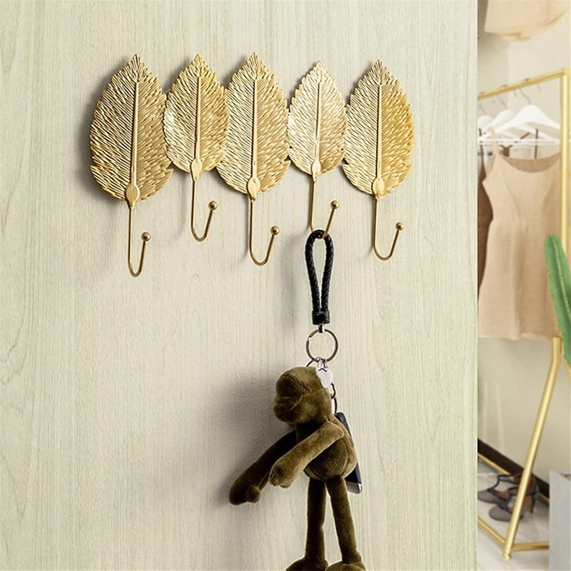 Wall Mounted Hooks - Leaf Design