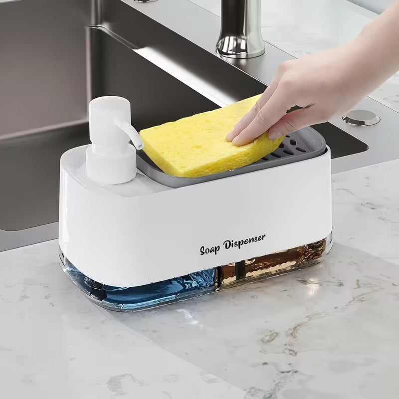Multi-Functional Soap Dispenser with Built-in Sponge Holder