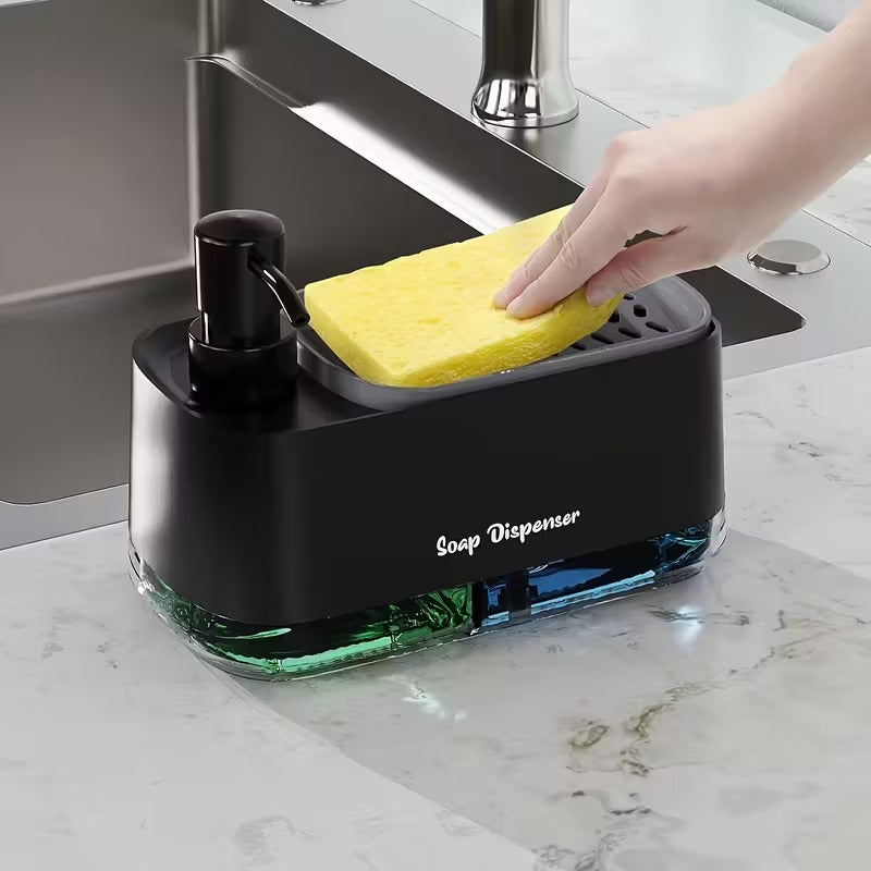 Multi-Functional Soap Dispenser with Built-in Sponge Holder