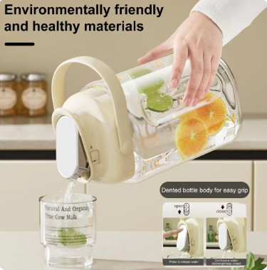 Cold Kettle With Spigot Wide Mouth Fruit Infuser Leakproof Beverage Dispenser For Fridge Juice Container With Filter