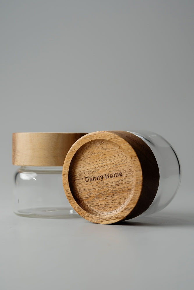 Danny Home 340ml Borosilicate Glass Storage Jar – 2 Pcs Set